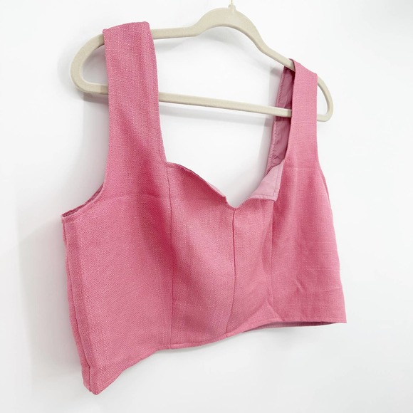 Cider Cutout Front Crop Tank Top Pink 1X - Picture 5 of 7